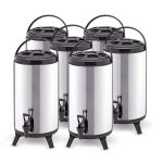 1-SOGA 6X 10L Portable Insulated Cold/Heat Coffee Tea Beer Barrel Brew Pot With Dispenser