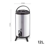 6-SOGA 4X 12L Portable Insulated Cold/Heat Coffee Tea Beer Barrel Brew Pot With Dispenser