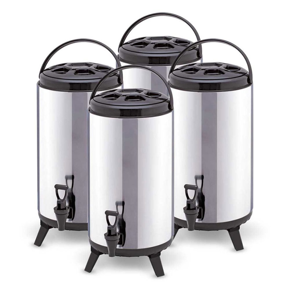 1-SOGA 4X 16L Portable Insulated Cold/Heat Coffee Tea Beer Barrel Brew Pot With Dispenser