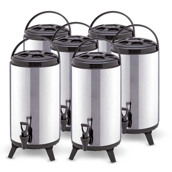 1-SOGA 6X 16L Portable Insulated Cold/Heat Coffee Tea Beer Barrel Brew Pot With Dispenser