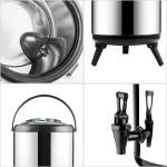 4-SOGA 4X 18L Portable Insulated Cold/Heat Coffee Tea Beer Barrel Brew Pot With Dispenser