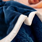 4-SOGA Navy Blue Throw Blanket Warm Cozy Double Sided Thick Flannel Coverlet Fleece Bed Sofa Comforter