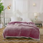 2-SOGA Light Purple Throw Blanket Warm Cozy Double Sided Thick Flannel Coverlet Fleece Bed Sofa Comforter