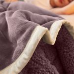 4-SOGA Light Purple Throw Blanket Warm Cozy Double Sided Thick Flannel Coverlet Fleece Bed Sofa Comforter