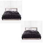 1-SOGA 2X Dark Grey Throw Blanket Warm Cozy Double Sided Thick Flannel Coverlet Fleece Bed Sofa Comforter