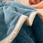 4-SOGA 2X Lake Blue Throw Blanket Warm Cozy Double Sided Thick Flannel Coverlet Fleece Bed Sofa Comforter