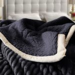 4-SOGA Black Throw Blanket Warm Cozy Double Sided Thick Flannel Coverlet Fleece Bed Sofa Comforter