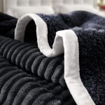 5-SOGA Black Throw Blanket Warm Cozy Double Sided Thick Flannel Coverlet Fleece Bed Sofa Comforter