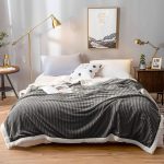 2-SOGA 2X Grey Throw Blanket Warm Cozy Double Sided Thick Flannel Coverlet Fleece Bed Sofa Comforter