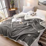 3-SOGA 2X Grey Throw Blanket Warm Cozy Double Sided Thick Flannel Coverlet Fleece Bed Sofa Comforter