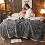 8-SOGA 2X Grey Throw Blanket Warm Cozy Double Sided Thick Flannel Coverlet Fleece Bed Sofa Comforter