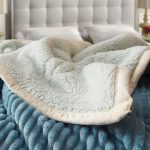 4-SOGA Blue Throw Blanket Warm Cozy Double Sided Thick Flannel Coverlet Fleece Bed Sofa Comforter