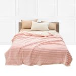 1-SOGA Throw Blanket Warm Cozy Double Sided Thick Flannel Coverlet Fleece Bed Sofa Comforter Pink