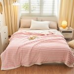 3-SOGA Throw Blanket Warm Cozy Double Sided Thick Flannel Coverlet Fleece Bed Sofa Comforter Pink