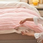 8-SOGA Throw Blanket Warm Cozy Double Sided Thick Flannel Coverlet Fleece Bed Sofa Comforter Pink