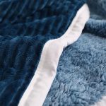 8-SOGA 2X Throw Blanket Warm Cozy Double Sided Thick Flannel Coverlet Fleece Bed Sofa Comforter Dark Blue