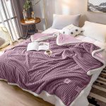 5-SOGA Throw Blanket Warm Cozy Double Sided Thick Flannel Coverlet Fleece Bed Sofa Comforter Purple