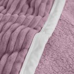 8-SOGA 2X Throw Blanket Warm Cozy Double Sided Thick Flannel Coverlet Fleece Bed Sofa Comforter Purple
