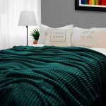 6-SOGA Dark GreenThrow Blanket Warm Cozy Striped Pattern Thin Flannel Coverlet Fleece Bed Sofa Comforter