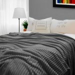 6-SOGA GreyThrow Blanket Warm Cozy Striped Pattern Thin Flannel Coverlet Fleece Bed Sofa Comforter