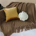 7-SOGA 2X Coffee Acrylic Knitted Throw Blanket Solid Fringed Warm Cozy Woven Cover Couch Bed Sofa Home Decor