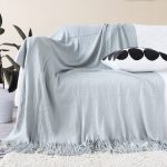 2-SOGA 2X Grey Acrylic Knitted Throw Blanket Solid Fringed Warm Cozy Woven Cover Couch Bed Sofa Home Decor