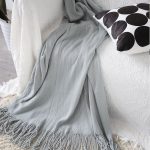 3-SOGA 2X Grey Acrylic Knitted Throw Blanket Solid Fringed Warm Cozy Woven Cover Couch Bed Sofa Home Decor