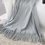 6-SOGA 2X Grey Acrylic Knitted Throw Blanket Solid Fringed Warm Cozy Woven Cover Couch Bed Sofa Home Decor