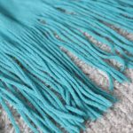 7-SOGA 2X Teal Acrylic Knitted Throw Blanket Solid Fringed Warm Cozy Woven Cover Couch Bed Sofa Home Decor