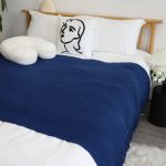 3-SOGA Royal Blue Acrylic Knitted Throw Blanket Solid Fringed Warm Cozy Woven Cover Couch Bed Sofa Home Decor