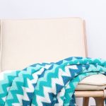 5-SOGA 2X 170cm Blue Zigzag Striped Throw Blanket Acrylic Wave Knitted Fringed Woven Cover Couch Bed Sofa Home Decor