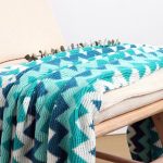 8-SOGA 2X 170cm Blue Zigzag Striped Throw Blanket Acrylic Wave Knitted Fringed Woven Cover Couch Bed Sofa Home Decor