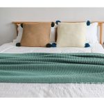 5-SOGA Green Tassel Fringe Knitting Blanket Warm Cozy Woven Cover Couch Bed Sofa Home Decor