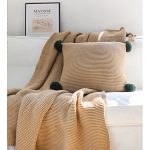 3-SOGA 2X Coffee Tassel Fringe Knitting Blanket Warm Cozy Woven Cover Couch Bed Sofa Home Decor