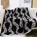 4-SOGA 130x170cm Throw Blanket Retro Vine Pattern Casual Stylish Cozy