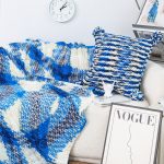 4-SOGA 90x200cm Throw Blanket  Blue Deep Sea Gradient Dyed Art Stylish Decorative Cozy