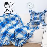 8-SOGA 2X 90x200cm Throw Blanket  Blue Deep Sea Gradient Dyed Art Stylish Decorative Cozy