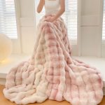 4-SOGA 2X 200cm Light Pink Fur Fuzzy Super Soft and Cozy Fluffy Throw Blanket