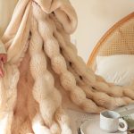 3-SOGA 160X200cm Throw Blanket Coffee Double Layer Rabbit Fur Cozy Comfort with Stylish Decor