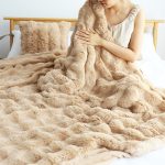 4-SOGA 2X 160X200cm Throw Blanket Coffee Double Layer Rabbit Fur Cozy Comfort with Stylish Decor