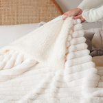 8-SOGA 2X 150x200cm Throw Blanket Pearl White Premium Milk Velvet Luxuriously Soft Cozy Bedding
