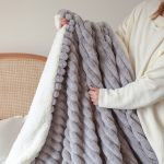 2-SOGA 150x200cm Throw Blanket Smoke Gray Premium Milk Velvet Luxuriously Soft Cozy Bedding