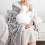 3-SOGA 150x200cm Throw Blanket Smoke Gray Premium Milk Velvet Luxuriously Soft Cozy Bedding