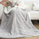 8-SOGA 150x200cm Throw Blanket Smoke Gray Premium Milk Velvet Luxuriously Soft Cozy Bedding