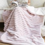 4-SOGA 150x200cm Throw Blanket Bean Paste Pink Premium Milk Velvet Luxuriously Soft Cozy Bedding