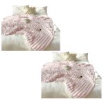 1-SOGA 2X 150x200cm Throw Blanket Bean Paste Pink Premium Milk Velvet Luxuriously Soft Cozy Bedding