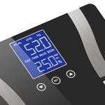 4-SOGA Glass LCD Digital Body Fat Scale Bathroom Electronic Gym Water Weighing Scales Black