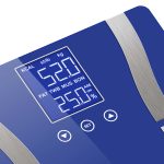 4-SOGA Glass LCD Digital Body Fat Scale Bathroom Electronic Gym Water Weighing Scales Blue