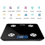 2-SOGA 2X Wireless Bluetooth Digital Body Fat Scale Bathroom Health Analyser Weight Black/Pink