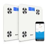 1-SOGA 2X Wireless Bluetooth Digital Body Fat Scale Bathroom Health Analyser Weight White